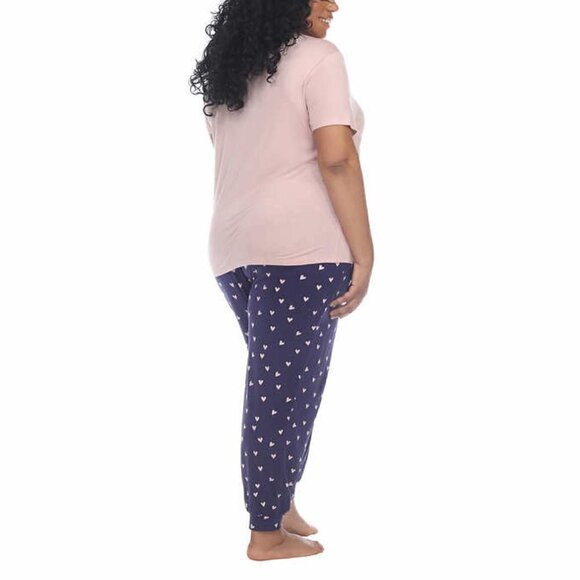 Honeydew Lounge Set 3-piece Camo Women's Pink Navy Hearts NWT - Picture 4 of 5